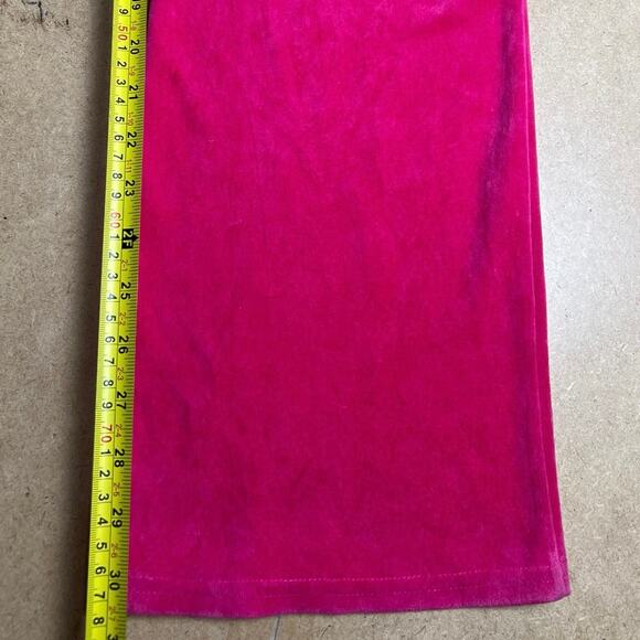 Y2K Juicy Couture Tracksuit Pants Velour Lounge Pink 18.5 Bottoms - Picture 4 of 7